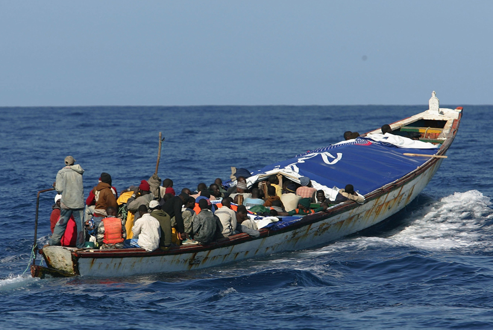 Would be immigrants arrive at Los Cristianos port