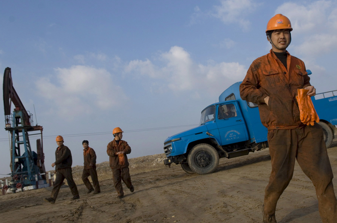 Chinese oil worker