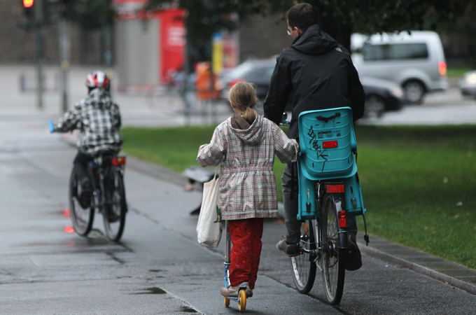 Girl on a bicycle