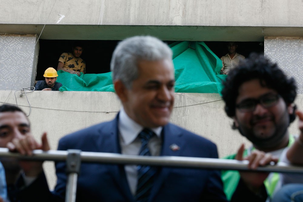 Hamdeen Sabahi campaigns in Cairo