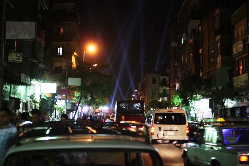 Lights from Mohamed Morsi(***)s final campaign rally in Cairo could be seen from more than a mile away.