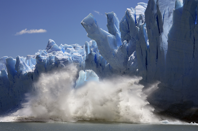 Calving glacier