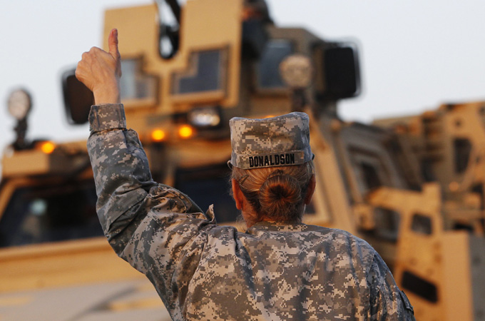 US female soldier