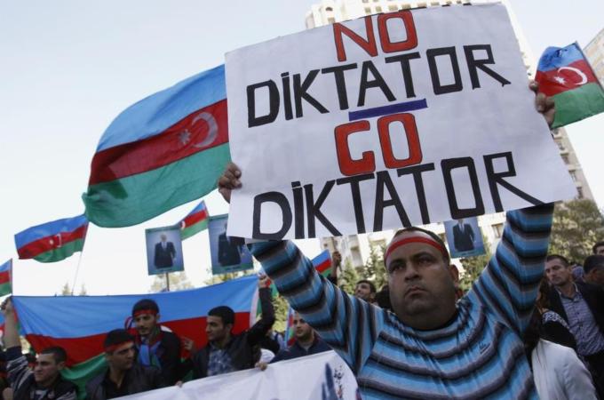 Activists have protested against many injustices in the country such as crackdowns on free speech and violations of basic rights, writes Geybullayeva [Reuters]