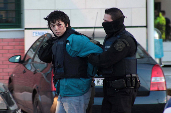Ailing Nikos Romanos, 21, began a hunger strike while in jail demanding his right to an education [AP]