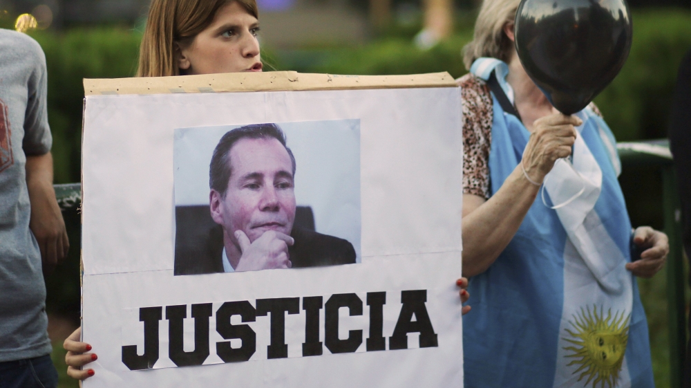 A woman takes part in a demonstration in Buenos Aires