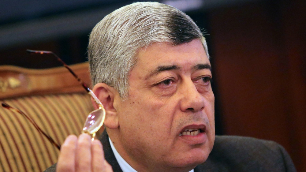 Egypt''s Interior Minister Mohamed Ibrahim speaks during a news conference in Cairo
