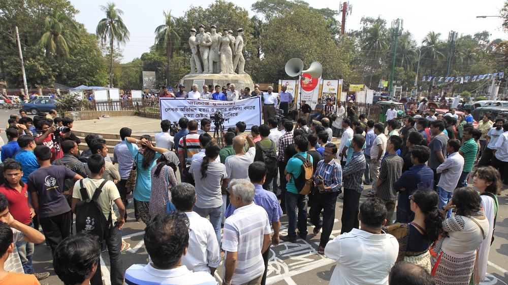 Activisits are demanding that police immediately arrest the suspects [Mahmud Hossain Opu/Al Jazeera]