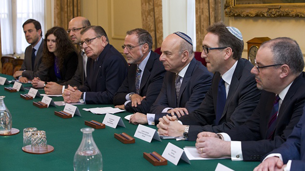 The Jewish Leadership Council during their annual meeting at 10 Downing Street in London on January 13, 2015 [Getty]