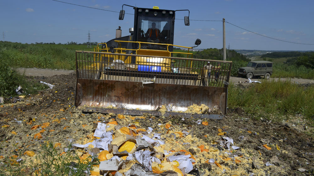 Russia destroying western food