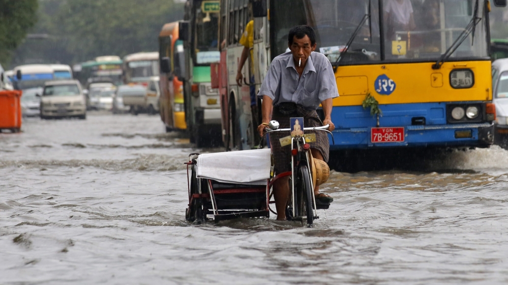 Heavy monsoon rains creat floods in Myanmar