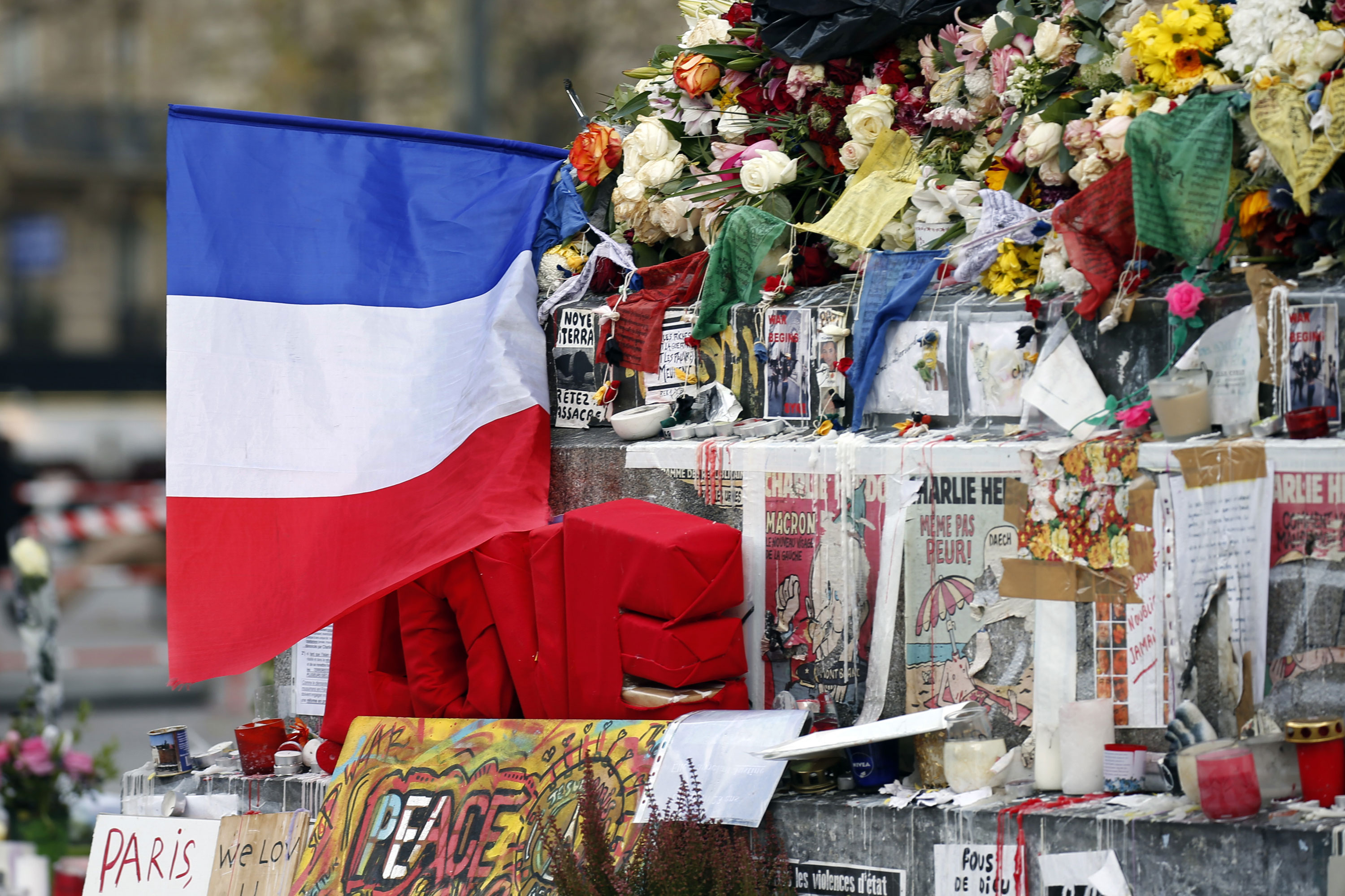 Tribute to the victims of the Paris attacks.