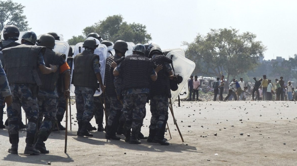 The ethnic Madhesi minority say Nepalese politics dominated by the ethnic majority needs to change [Bhusan Yadav/EPA]