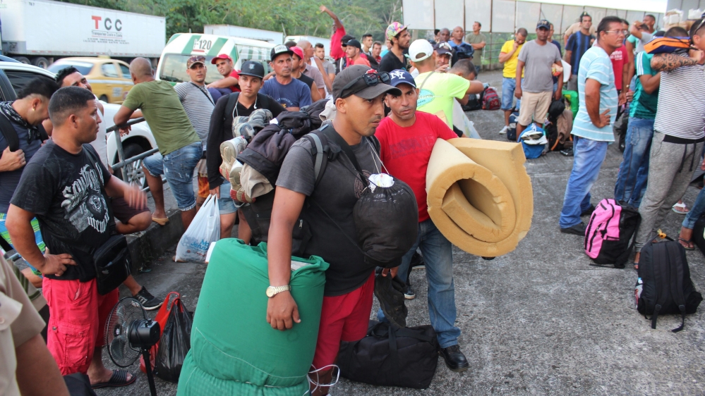 Cuban migrants blocked in Panama wait for accommodation