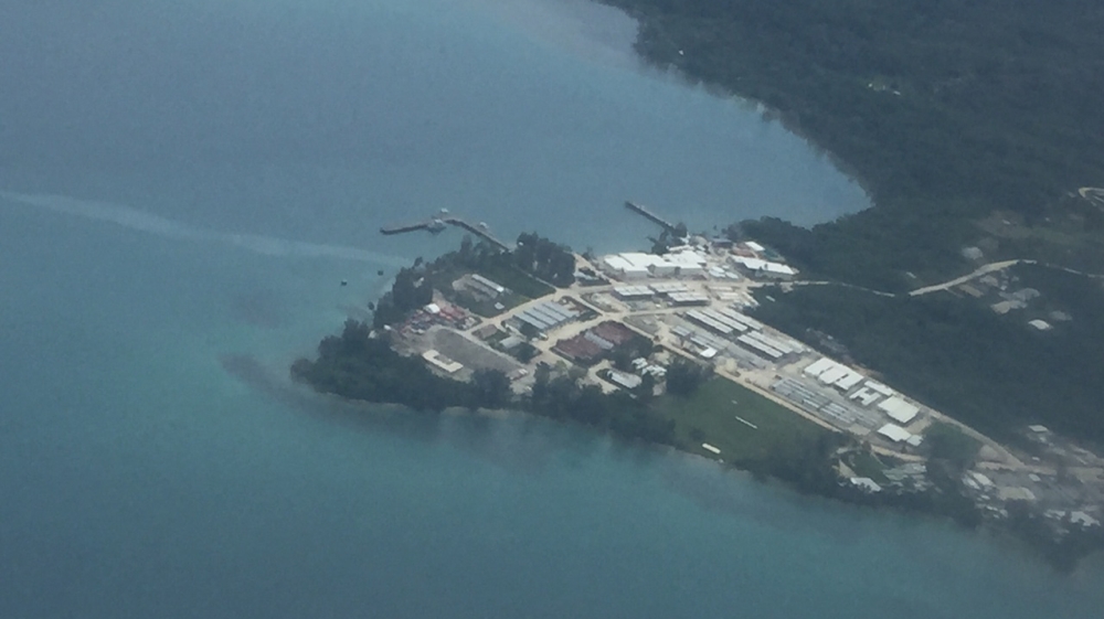 Nearly a 1,000 men are housed in the detention camp [Andrew Thomas/Al Jazeera] 