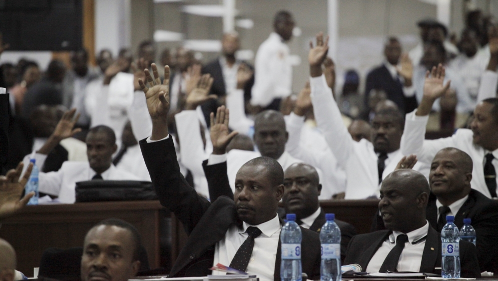 lection of the Provisional president of the Republic in the Haitian Parliament in Port-au-Prince, Haiti