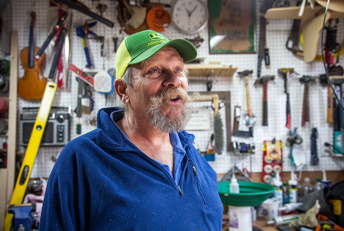 Brad Clark lives in the former mining town of Pinos Altos, where he often pans for gold in the nearby river [Gabriela Campos/Al Jazeera]