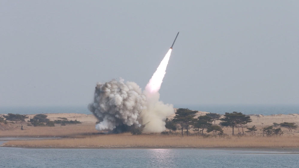 A new multiple launch rocket system is test fired in this undated photo released by North Korea''s Korean Central News Agency in Pyongyang [REUTERS]