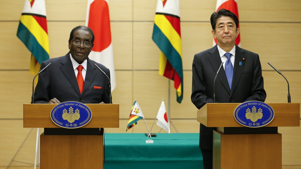 Zimbabwean President Robert Gabriel Mugabe visits Japan