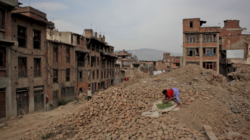 Nearly 9,000 people were killed and more than a million made homeless by the April 2015 earthquake [AP]