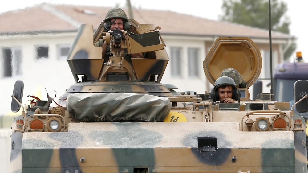 Turkish army operation against IS in Syria''s Jarablus