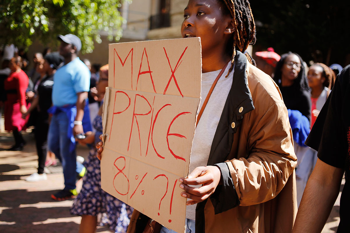 students protest