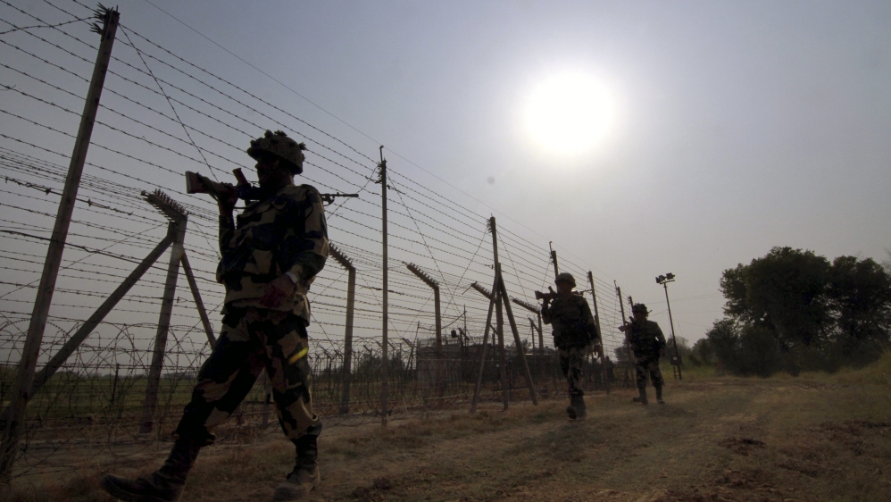 India-Pakistan international border in Kashmir