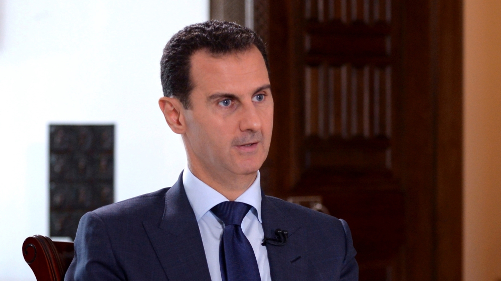 Syria''s President Bashar al-Assad speaks during an interview with NBC News