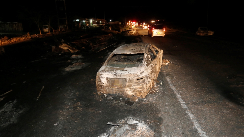 The accident occurred late at night, at the bottom of a long downward hill on the busy Nairobi-Nakuru highway [Reuters]