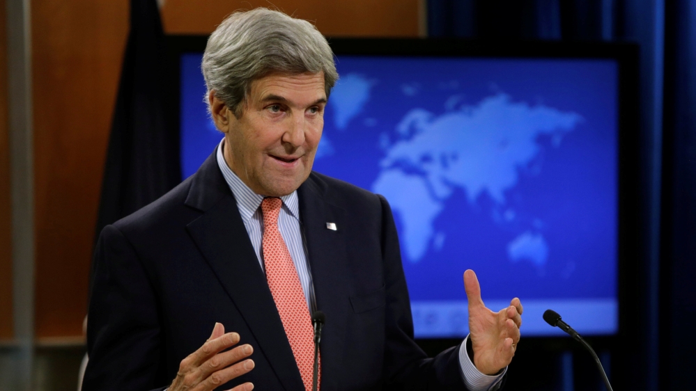 U.S. Secretary of State Kerry makes statement on Syria at State Department in Washington