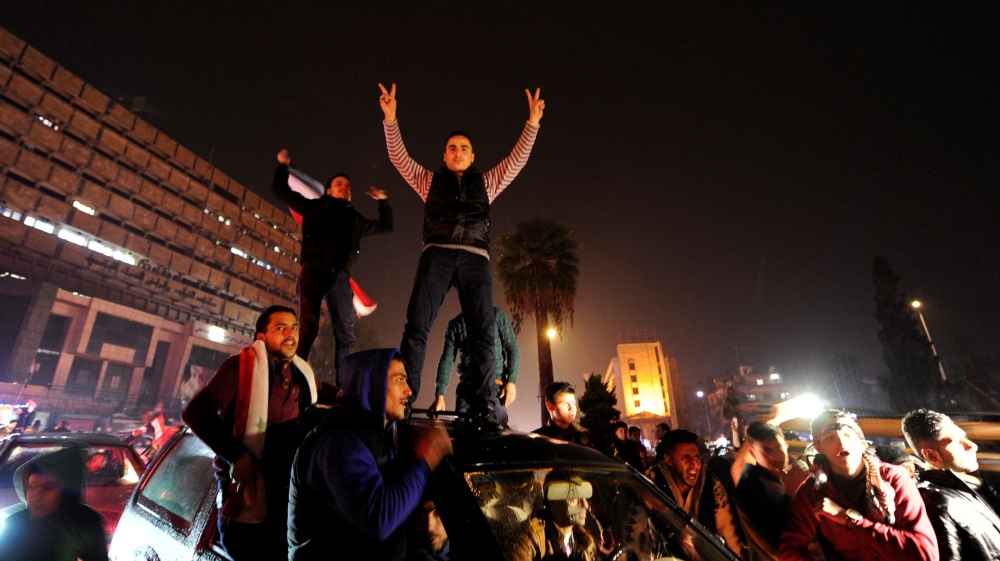 Supporters of Syria''s President Bashar al-Assad