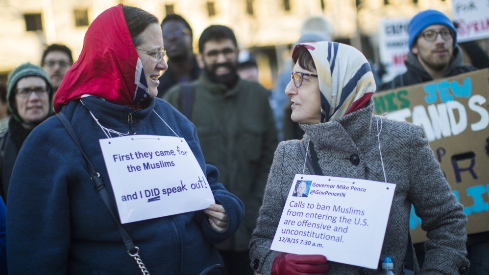 Muslim American Activists Host Rally Against Trump''s ''Muslim Ban'' Policies