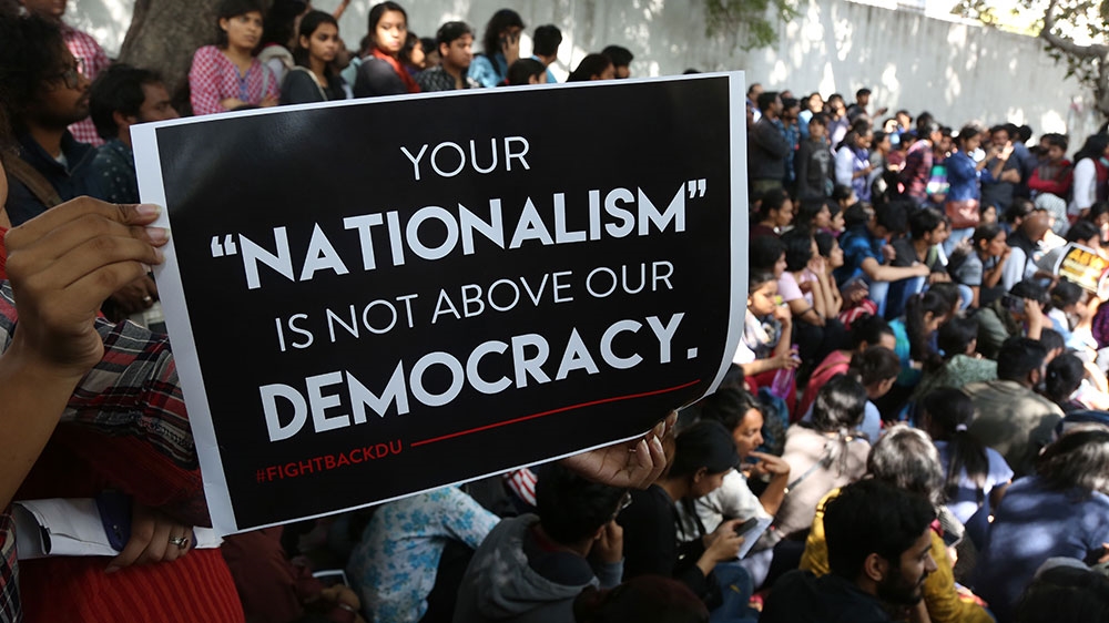 Student protest Delhi, India [Showkat Shafi/Al Jazeera]