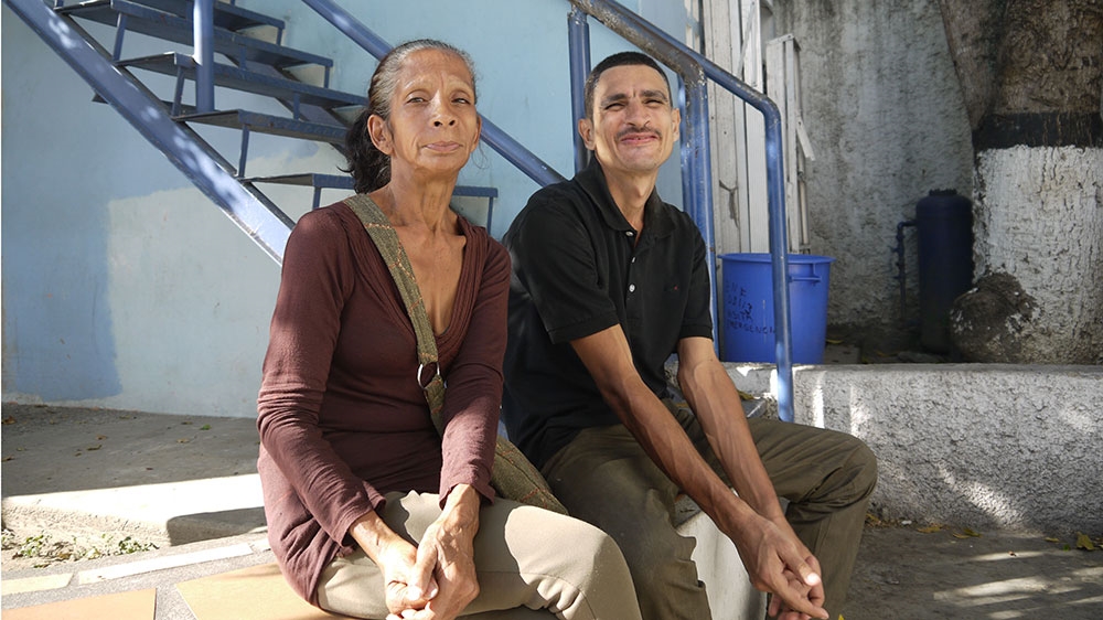 A patient and his mother at a psychiatric hospital in Caracas, Venezuela