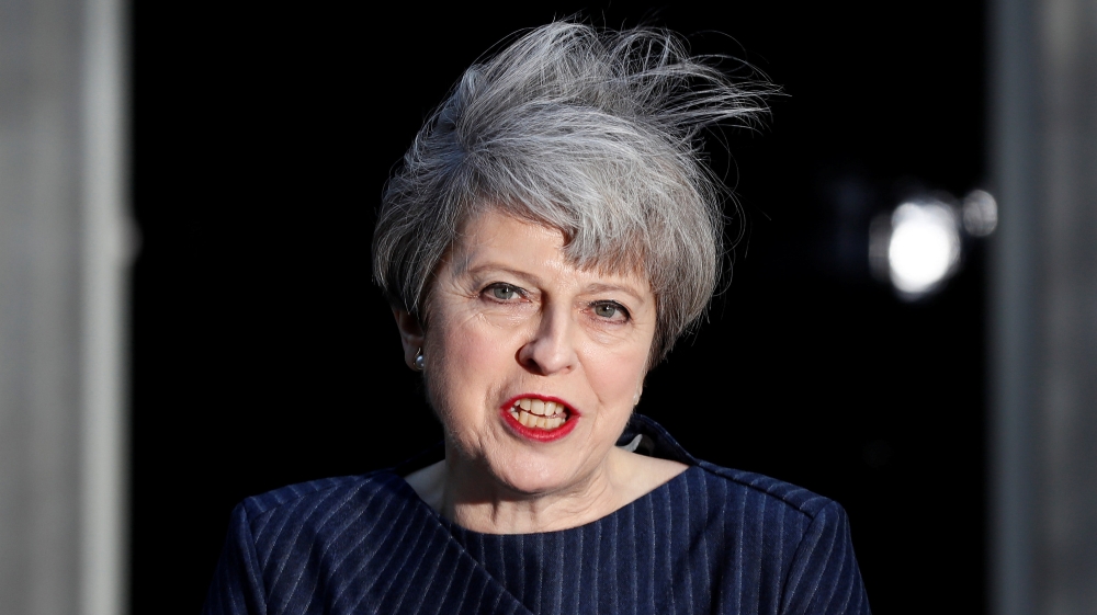 FILE PHOTO: Britain''s Prime Minister Theresa May speaks to the media outside 10 Downing Street, in central London