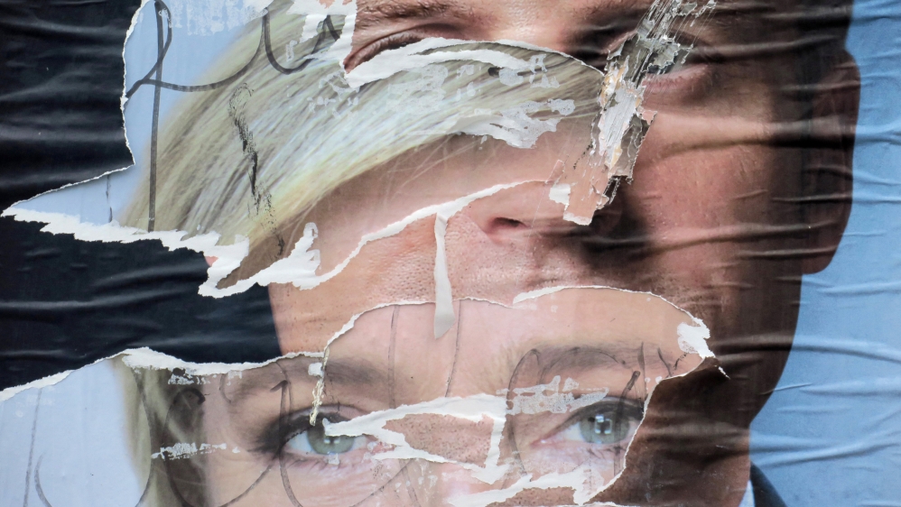 Le Pen and Macron Poster