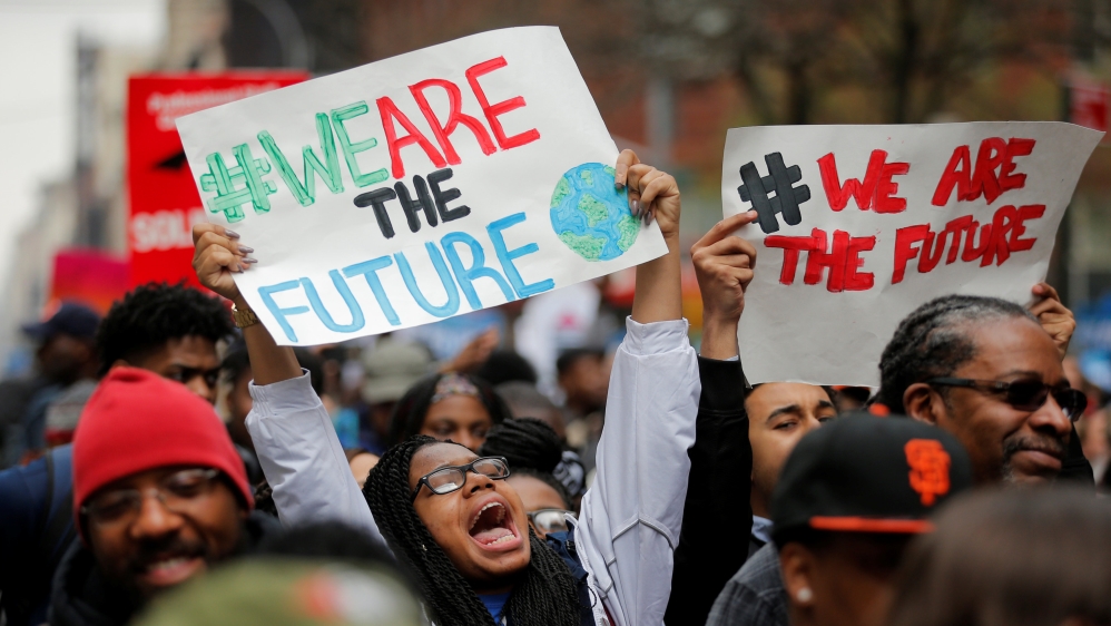 People rally against President Donald Trump''s Administration’s proposed budget cuts to the U.S. Department of Housing and Urban Development (HUD) in New York City