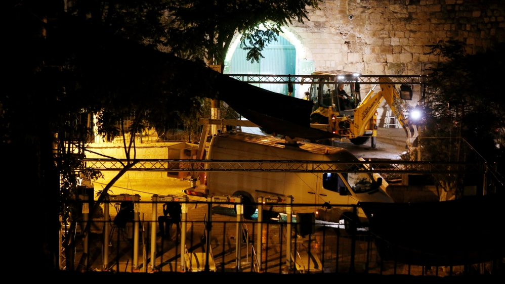 Tensions have escalated since Israel imposed additional security measures at the al-Aqsa Mosque compound [Ammar Awad/Reuters]