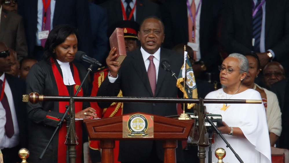 Kenya''s President Kenyatta takes oath of office during inauguration ceremony in Nairobi