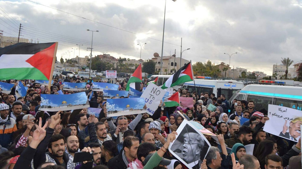 Jordan protest in front of US embassy in Amman