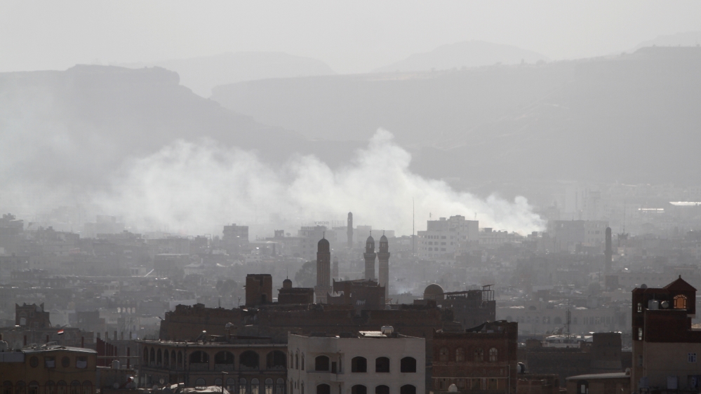 Sanaa Smoke rises from areas where Houthi fighters clashed with forces loyal to Yemen's former president Ali Abdullah Saleh, who was killed, in Sanaa