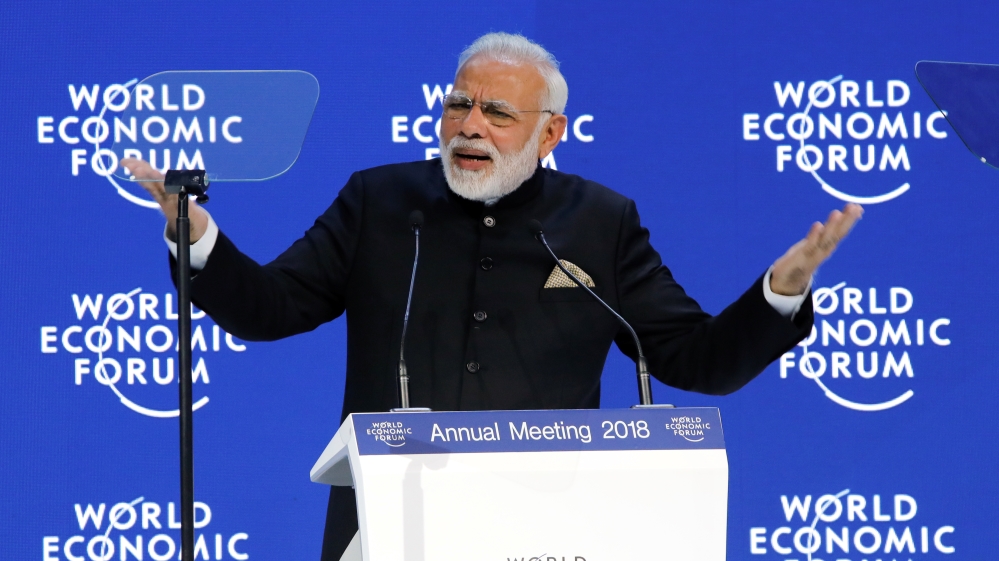 The opposition has criticised Prime Minister Modi, who promised a corruption-free administration when he assumed power in 2014 [Denis Balibouse/Reuters]