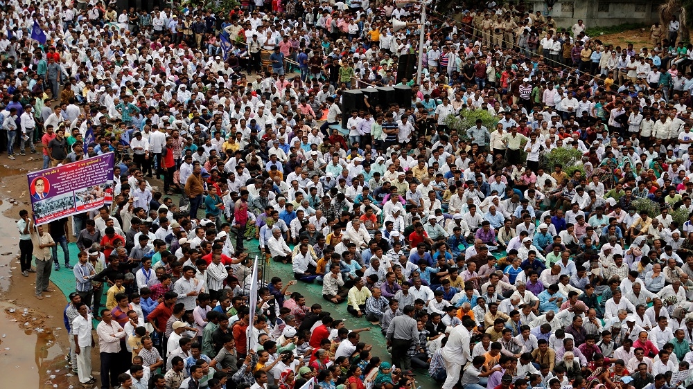 Crimes against Dalits have risen in recent years, with at least 40,801 incidents reported in 2016, according to India's National Crime Records Bureau [Reuters/Amit Dave]
