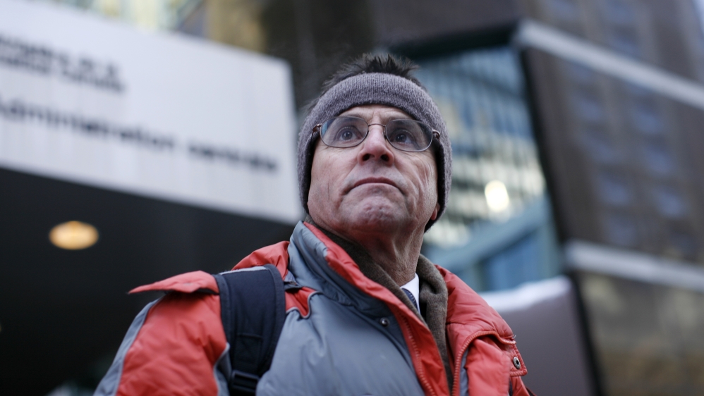 Diab attends a rally calling on the Canadian government not to extradite him in Ottawa