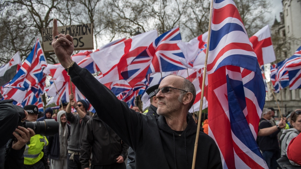 The English Defence League And Britain First March In London