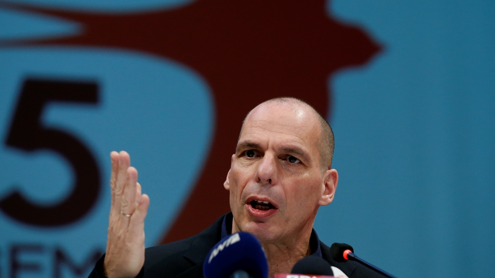 Former Greek Finance minister Yanis Varoufakis presents his new party MeRA25