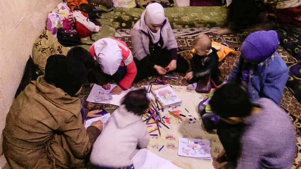 There are 48 basement schools in Douma with 3,500 students in attendance [Al Jazeera]