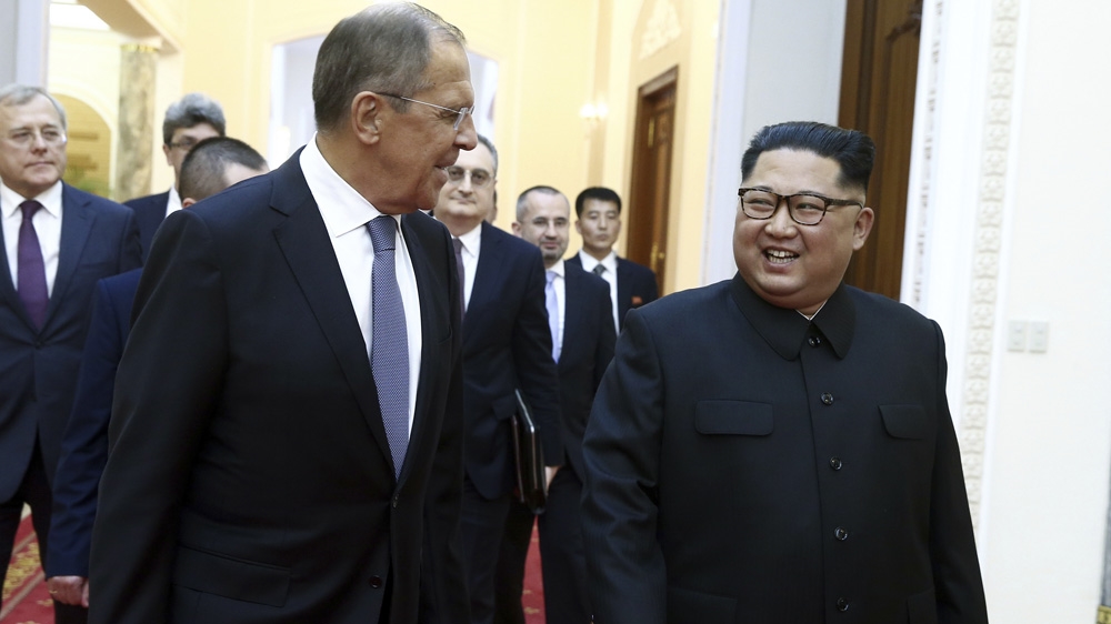 North Korean leader Kim Jong Un, and Russia''s Foreign Minister Sergei Lavrov