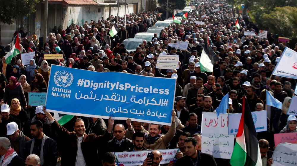 UNRWA protest