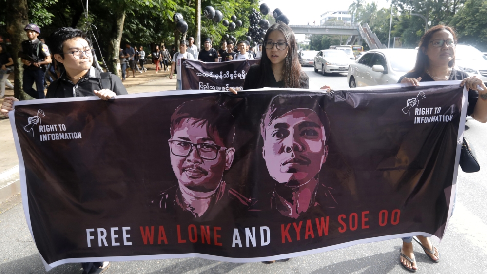Journalists and activists have been calling for the journalists' release [File: Chan Naing/EPA-EFE]